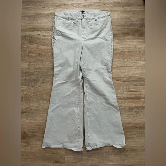 J.Crew Women’s Vintage flare pant in washed twill Light Blue - Size 32 - Picture 2 of 7